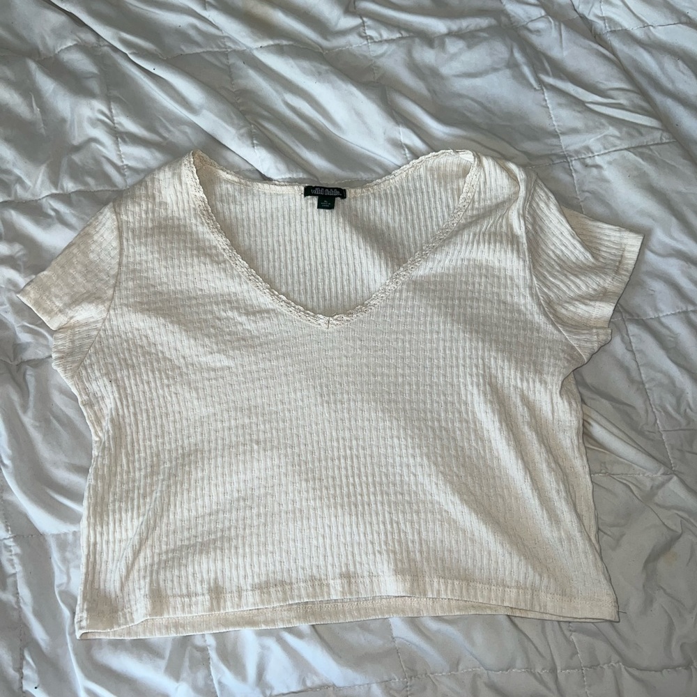 Wild Fable White Lace Tee